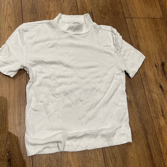 Babaton Ribbed Mock Turtleneck T-shirt - Picture 1 of 3